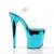 Pleaser FLAMINGO-808 Clear/Turquoise Chrome EU-35 / US-5