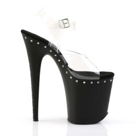 Pleaser FLAMINGO-808ABLS Clear/Black Matte EU-35 / US-5