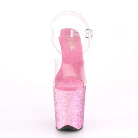 Pleaser FLAMINGO-808CF Clear/Pink Confetti EU-35 / US-5