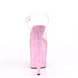 Pleaser FLAMINGO-808CF Clear/Pink Confetti EU-37 / US-7
