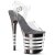 Pleaser FLAMINGO-808CHLN Clear/Pewter Chrome EU-35 / US-5