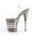 Pleaser FLAMINGO-808CHLN Clear/Pewter Chrome EU-35 / US-5