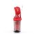 Pleaser FLAMINGO-808G Clear/Red Glitter EU-35 / US-5