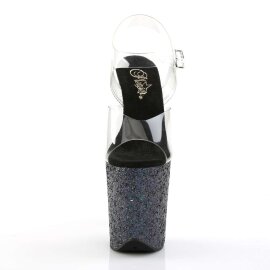 Pleaser FLAMINGO-808LG Clear/Black Multi Glitter EU-35 /...