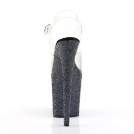 Pleaser FLAMINGO-808LG Clear/Black Multi Glitter EU-35 / US-5