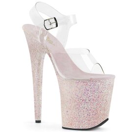 Pleaser FLAMINGO-808LG Clear/Opal Multi Glitter EU-35 / US-5