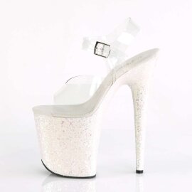 Pleaser FLAMINGO-808LG Clear/Opal Multi Glitter EU-35 / US-5