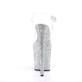 Pleaser FLAMINGO-808LG Clear/Silver Multi Glitter EU-35 / US-5