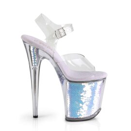Pleaser FLAMINGO-808MC Clear/Lavender Hologram Inserts EU-36 / US-6