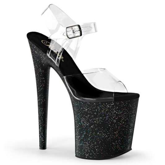 Pleaser FLAMINGO-808MG Clear/Black EU-37 / US-7