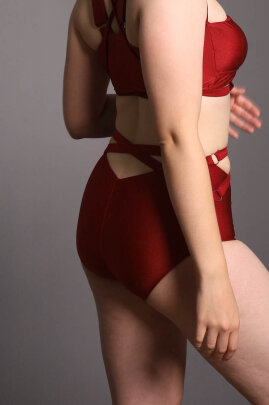 Zasha Polewear Shorts High Waist Mia Wine XS