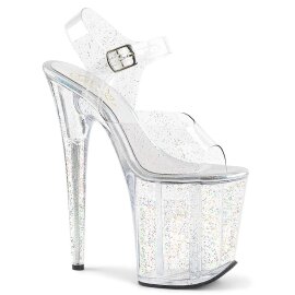 Pleaser FLAMINGO-808MMG Clear/Clear EU-37 / US-7
