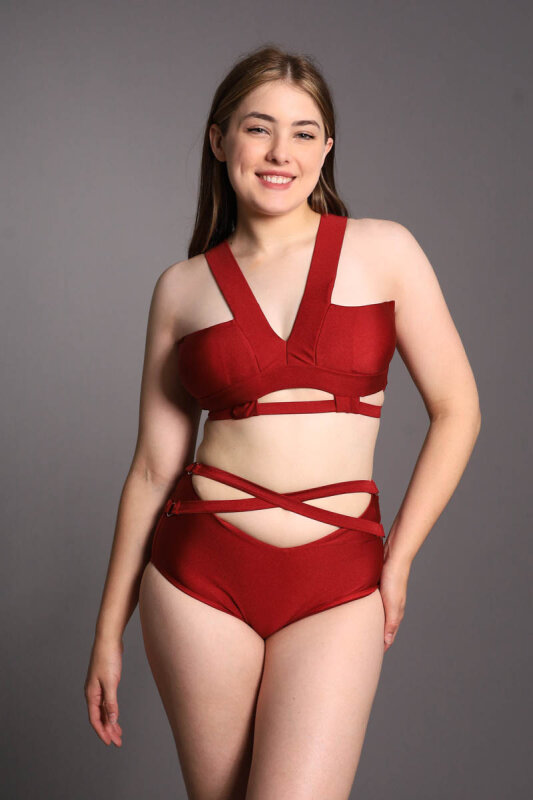 Zasha Polewear Shorts High Waist Mia Wine XL