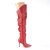 Pleaser CLASSIQUE-3011 Overknee Boots Faux Leather Red EU-39 / US-9