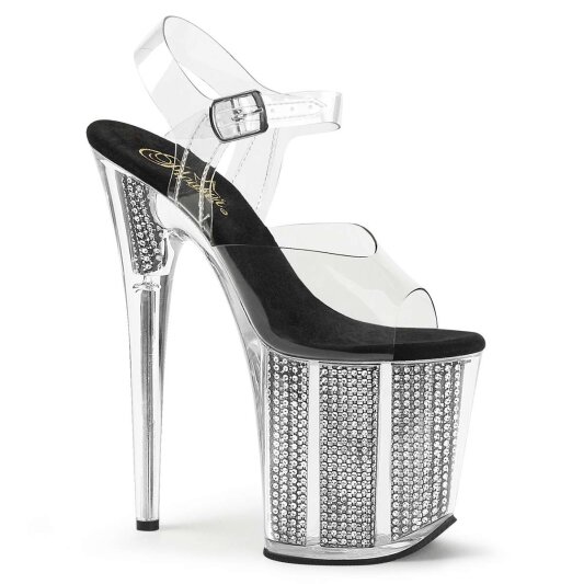Pleaser FLAMINGO-808SRS Clear/Black SRS EU-35 / US-5