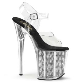 Pleaser FLAMINGO-808SRS Clear/Black SRS EU-35 / US-5