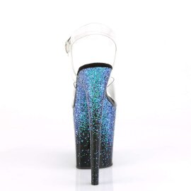 Pleaser FLAMINGO-808SS Clear/Black-Blue Multi Glitter EU-35 / US-5