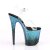 Pleaser FLAMINGO-808SS Clear/Black-Blue Multi Glitter EU-35 / US-5