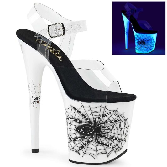 Pleaser FLAMINGO-808SW Clear/Neon White EU-36 / US-6