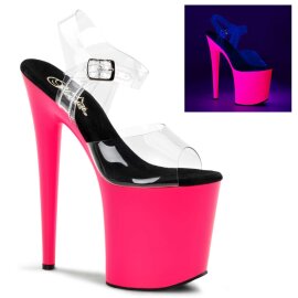 Pleaser FLAMINGO-808UV Clear/Neon Pink EU-35 / US-5