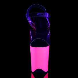 Pleaser FLAMINGO-808UV Clear/Neon Pink EU-35 / US-5
