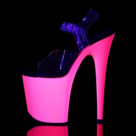 Pleaser FLAMINGO-808UV Clear/Neon Pink EU-36 / US-6