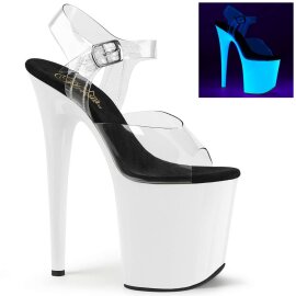 Pleaser FLAMINGO-808UV Clear/Neon White EU-35 / US-5