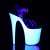 Pleaser FLAMINGO-808UV Clear/Neon White EU-38 / US-8
