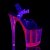 Pleaser FLAMINGO-808UVT Clear/Hot Pink Tinted EU-35 / US-5