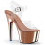 Pleaser ADORE-708 Platform Sandalettes Chrome Clear Gold EU-35 / US-5