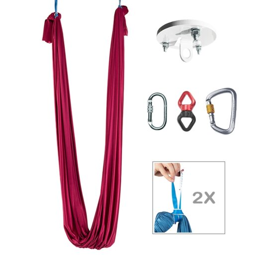 PoleSports Aerial Yoga Hammock incl. Ceiling Mount and Suspension Accessories