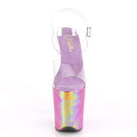 Pleaser FLAMINGO-808WR Clear/Purple Hologram Wrapped...