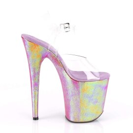 Pleaser FLAMINGO-808WR Clear/Purple Hologram Wrapped EU-35 / US-5