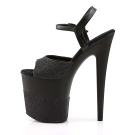 Pleaser FLAMINGO-809-2G Black Glitter/Black-Glitter EU-41 / US-11