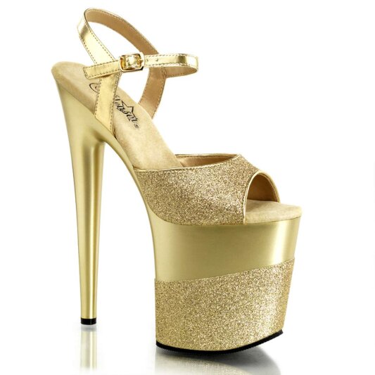 Pleaser FLAMINGO-809-2G Gold Glitter/Gold-Glitter EU-38 / US-8