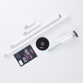 Lupit Pole Classic G2 45 mm Powder Coated White 2,30 m - 2,80 m
