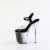 Pleaser FLAMINGO-808T-1 Platform Sandalettes Clear Smoke Black EU-37 / US-7