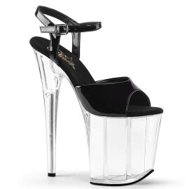 Pleaser FLAMINGO-809 Black Patent/Clear EU-35 / US-5