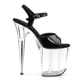 Pleaser FLAMINGO-809 Black Patent/Clear EU-35 / US-5