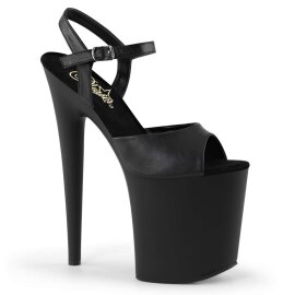 Pleaser FLAMINGO-809 Black Faux Leather/Black EU-38 / US-8