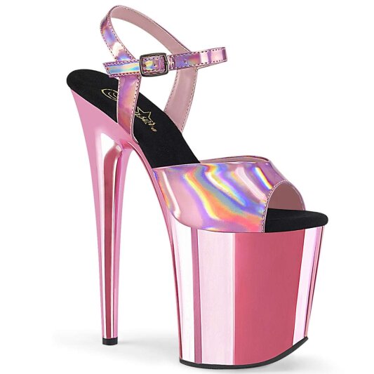Pleaser FLAMINGO-809HG Baby Pink Hologram/Baby Pink Chrome EU-38 / US-8