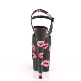 Pleaser FLAMINGO-809KISSES Black Faux Leather/Black Faux Leather EU-36 / US-6