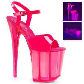 Pleaser FLAMINGO-809UVT Neon Hot Pink Patent/Hot Pink Tinted EU-40 / US-10