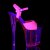 Pleaser FLAMINGO-809UVT Neon Hot Pink Patent/Hot Pink Tinted EU-40 / US-10