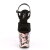 Pleaser FLAMINGO-809WR Black Faux Suede/Flower Print Wrapped EU-35 / US-5