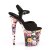 Pleaser FLAMINGO-809WR Black Faux Suede/Flower Print Wrapped EU-35 / US-5