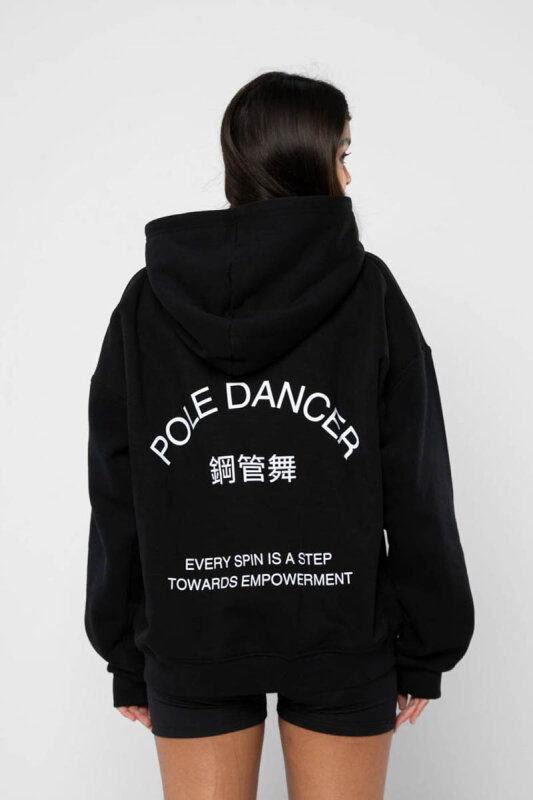 REV ACTIV Hoodie Premium For Pole Dancer Black S