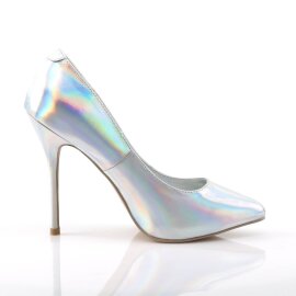 Pleaser AMUSE-20 Pumps Holo Silver EU-38 / US-8