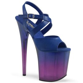 Pleaser FLAMINGO-822T Blue Faux Leather/Blue-Purple Ombre...