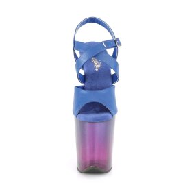Pleaser FLAMINGO-822T Blue Faux Leather/Blue-Purple Ombre...